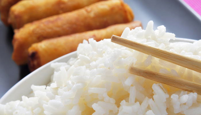 Rice, Eggrolls, and Chopsticks